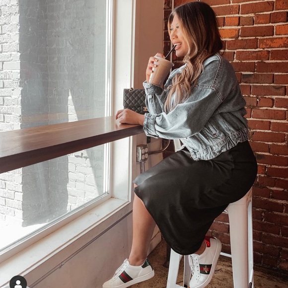 Zara oversized denim jacket - ruched and cropped - Picture 4 of 4